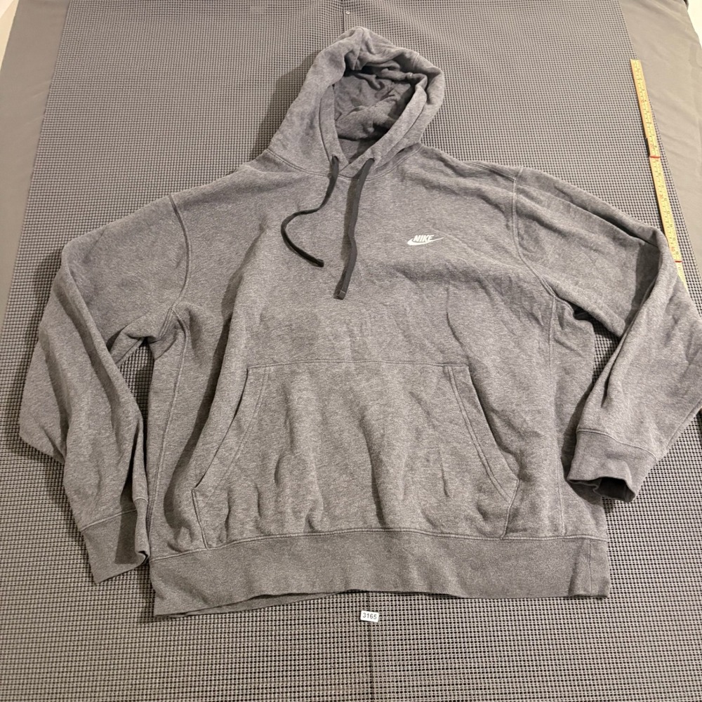 Nike Mens Gray Long Sleeve Pullover Hoodie Size XL